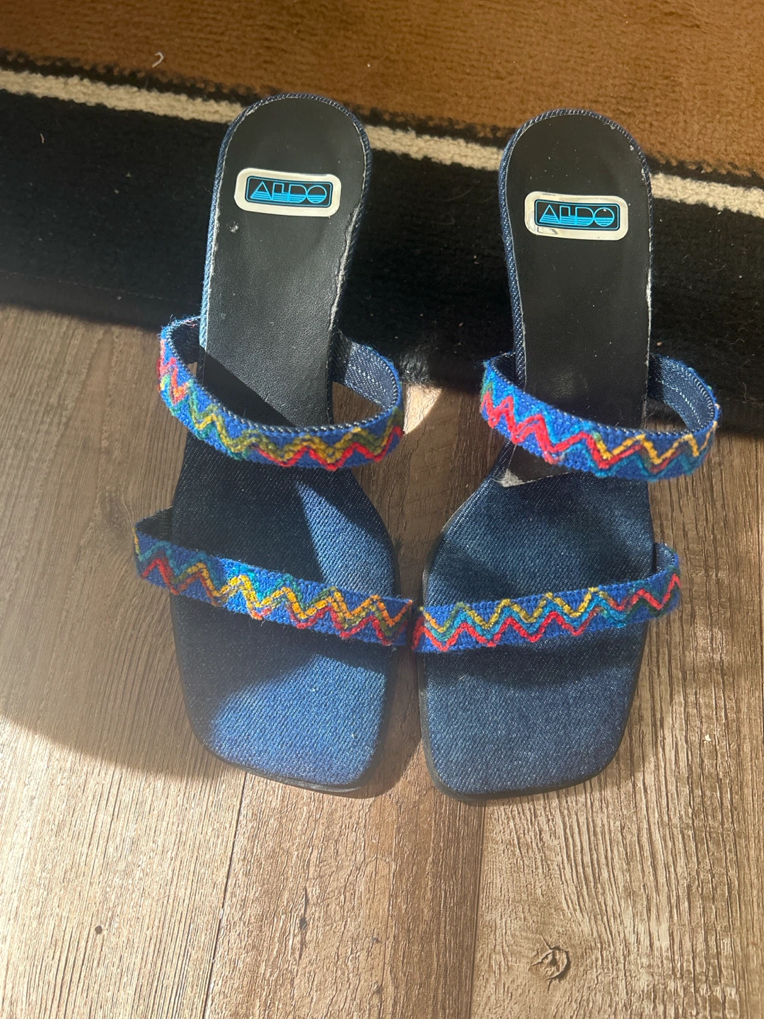 ALDO Denim Strappy Heeled Sandals - photo 3