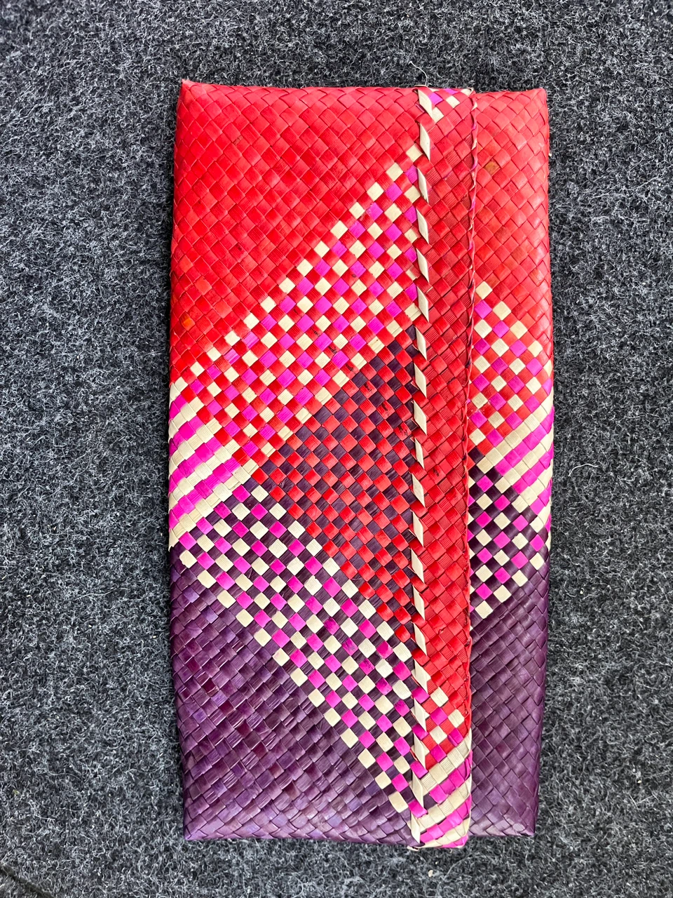 Hand-Woven Multi-Coloured Clutch