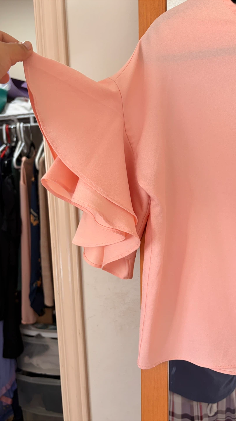 Pink JORME blouse with ruffle sleeves - photo 3