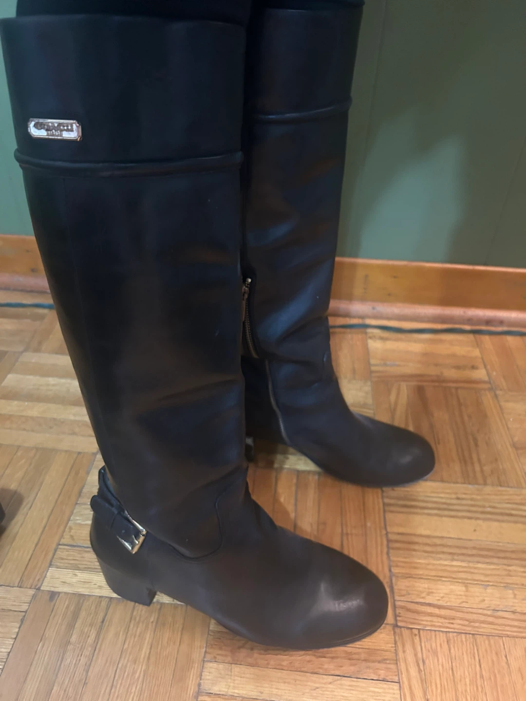 Coach Leather Knee-High Boots
