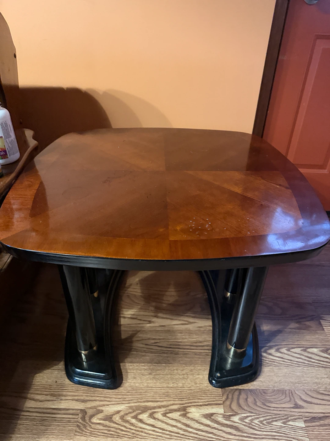 Set of 2 Wooden Bar Stools and 3 tables