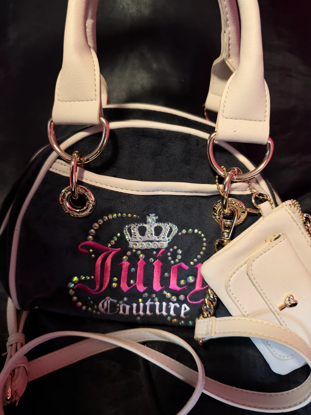 Juicy Couture Black Velour Handbag
