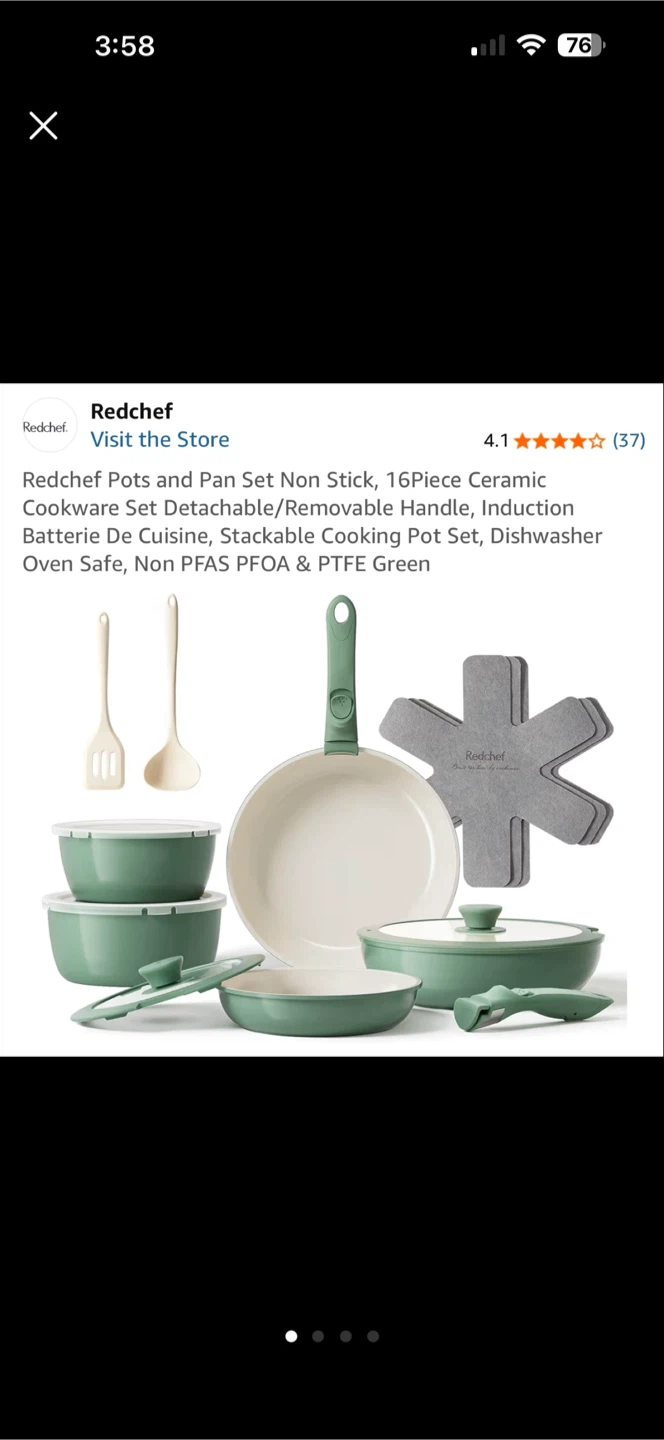 Redchef 16-Piece Ceramic Non-Stick Cookware Set - photo 2
