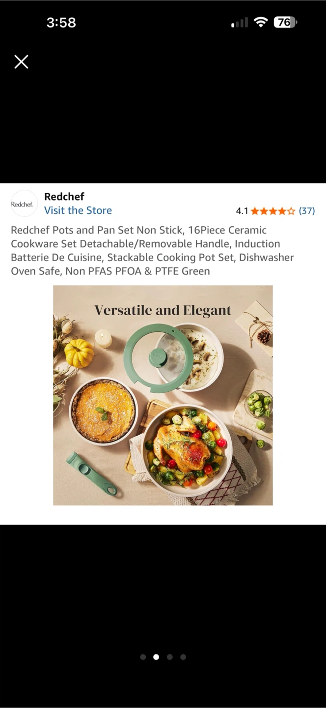 Redchef 16-Piece Ceramic Non-Stick Cookware Set - photo 3