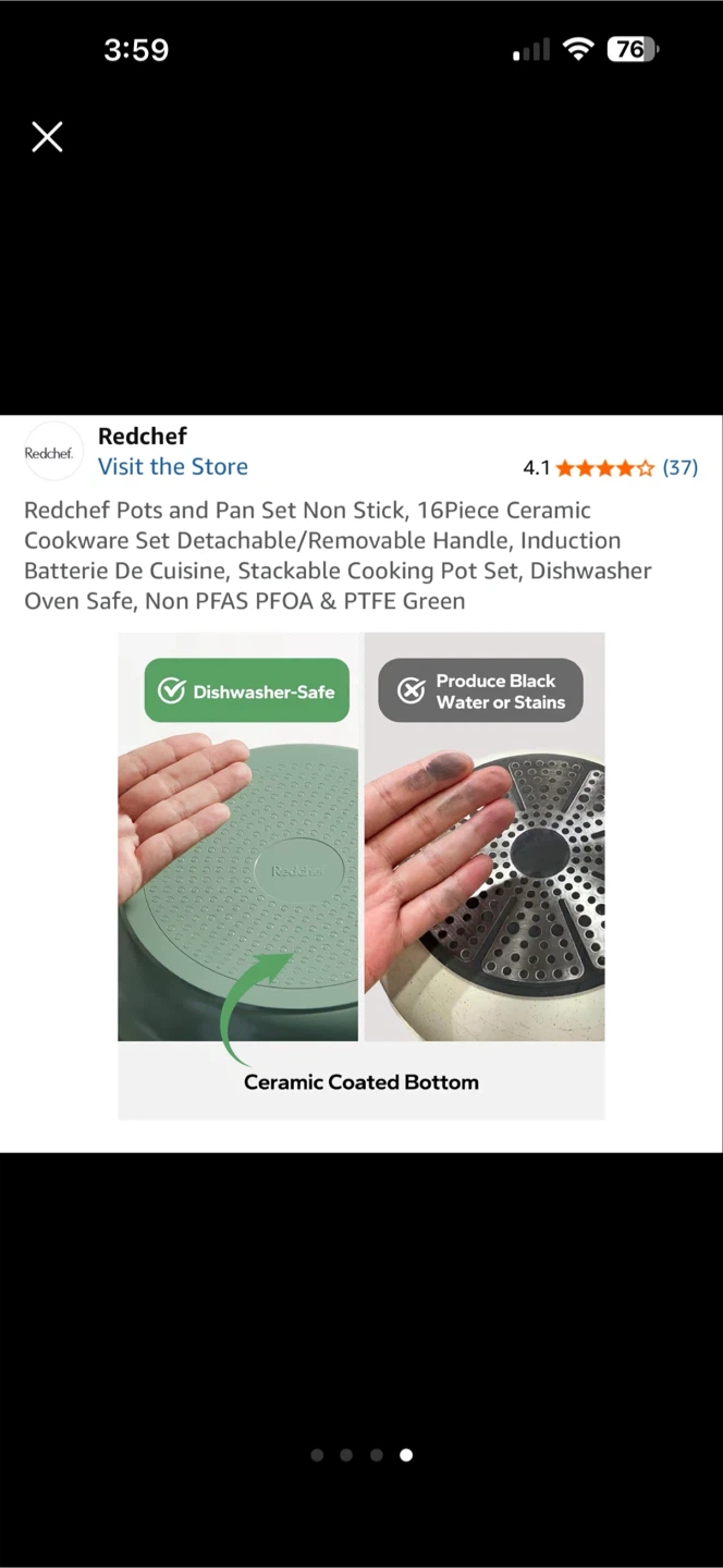 Redchef 16-Piece Ceramic Non-Stick Cookware Set - photo 4