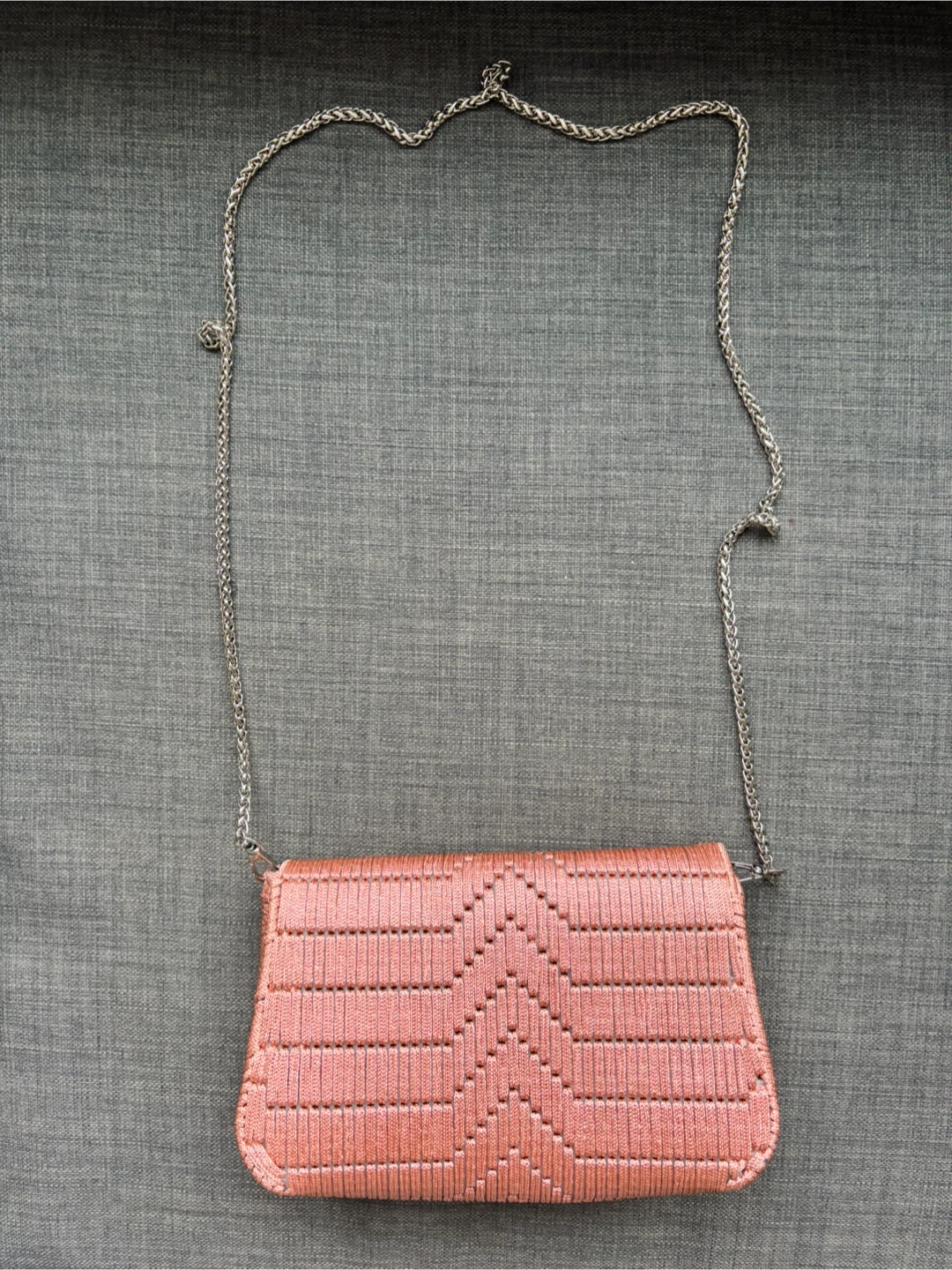 Rose gold woven crossbody bag - photo 2