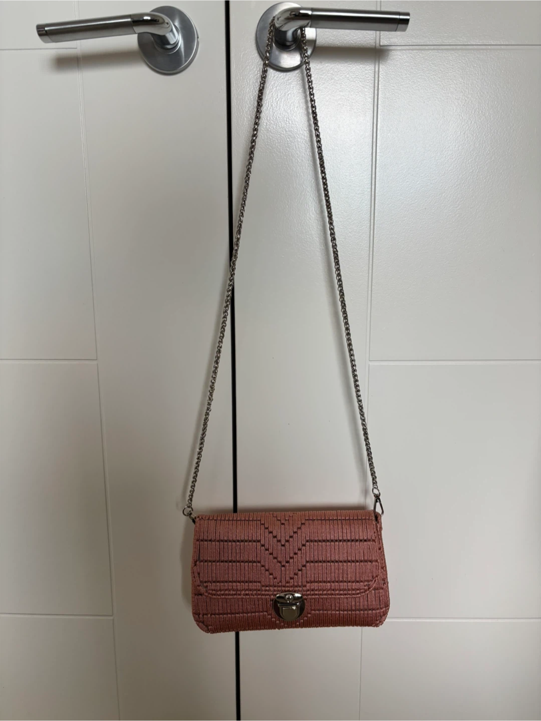 Rose gold woven crossbody bag - photo 4