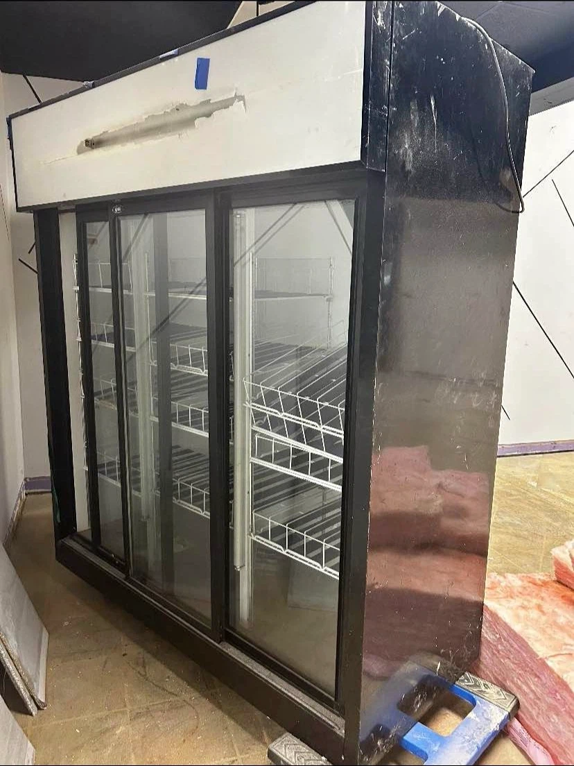 Commercial Three-Door Glass Display Fridge