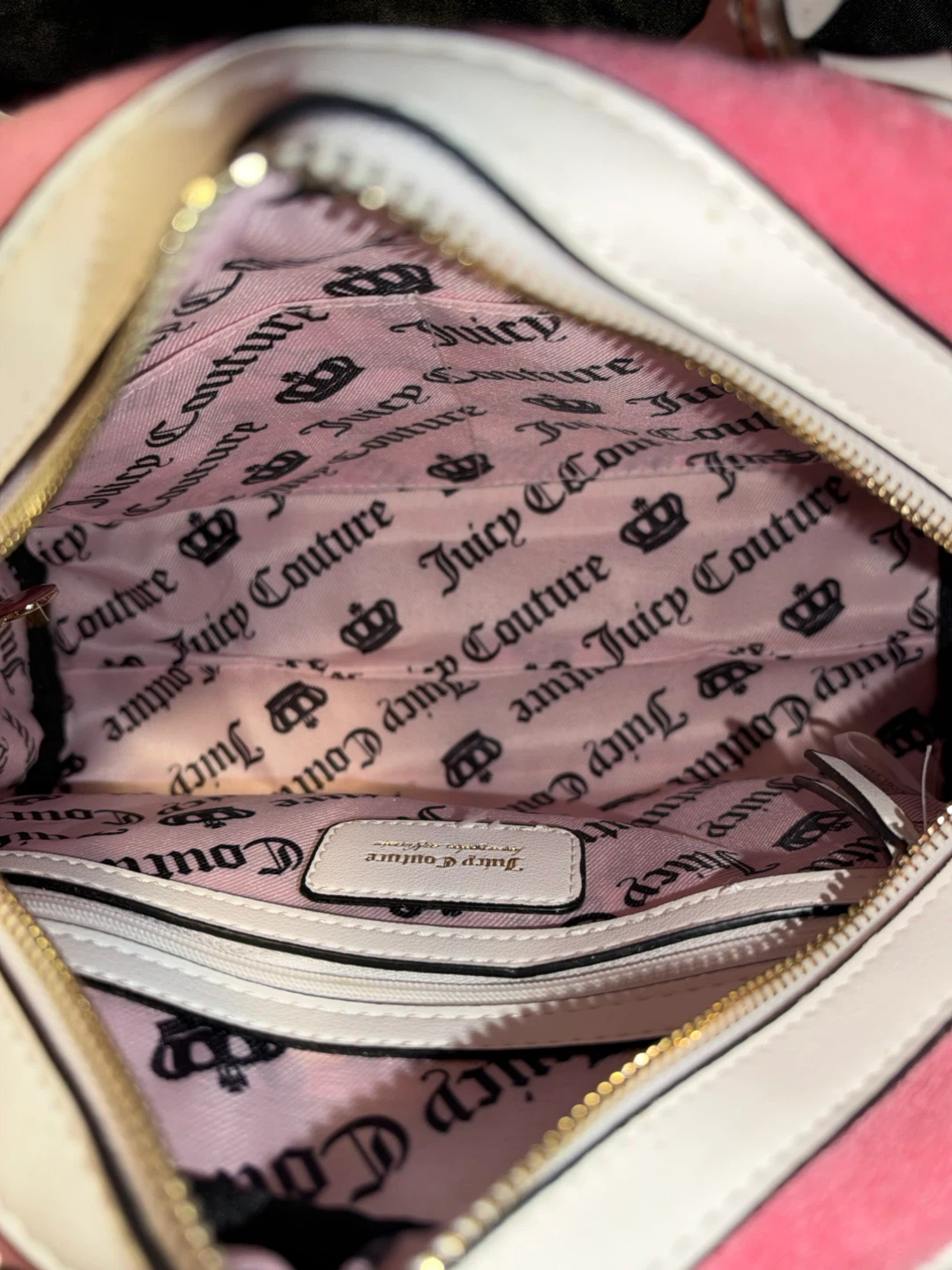 Juicy Couture Pink Velour Handbag and Wallet Set - photo 4