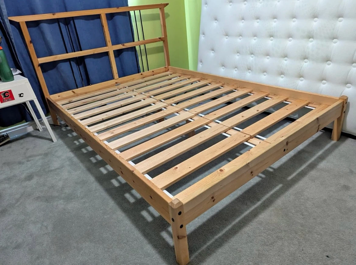 IKEA full bed frame wooden