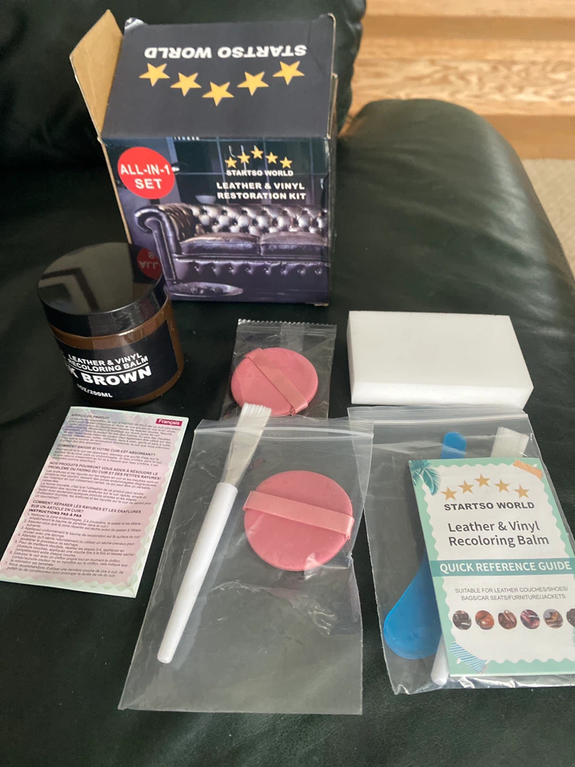 Startsso World Leather & Vinyl Recoloring Balm Dark Brown