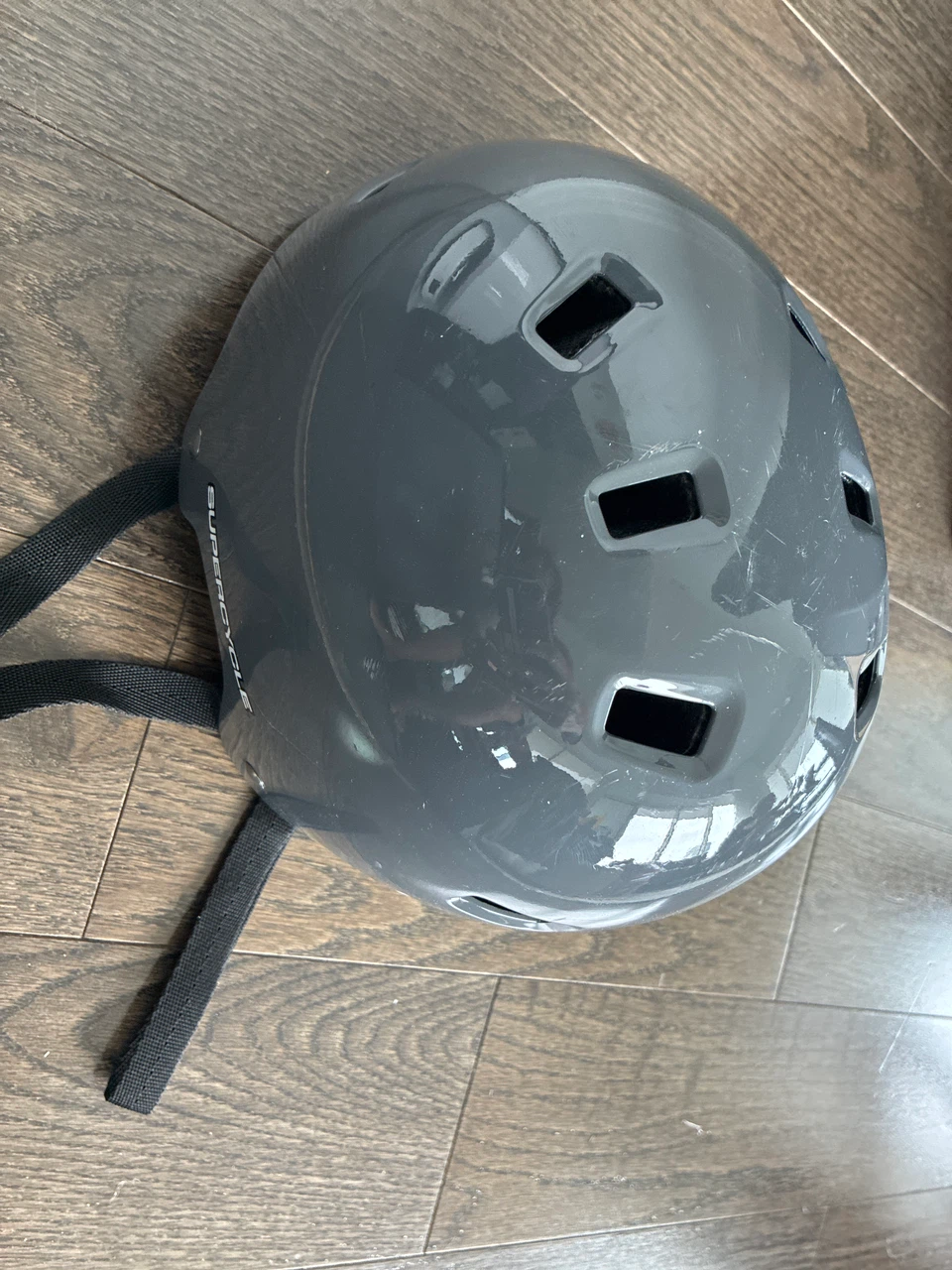 Supercycle grey bicycle helmet