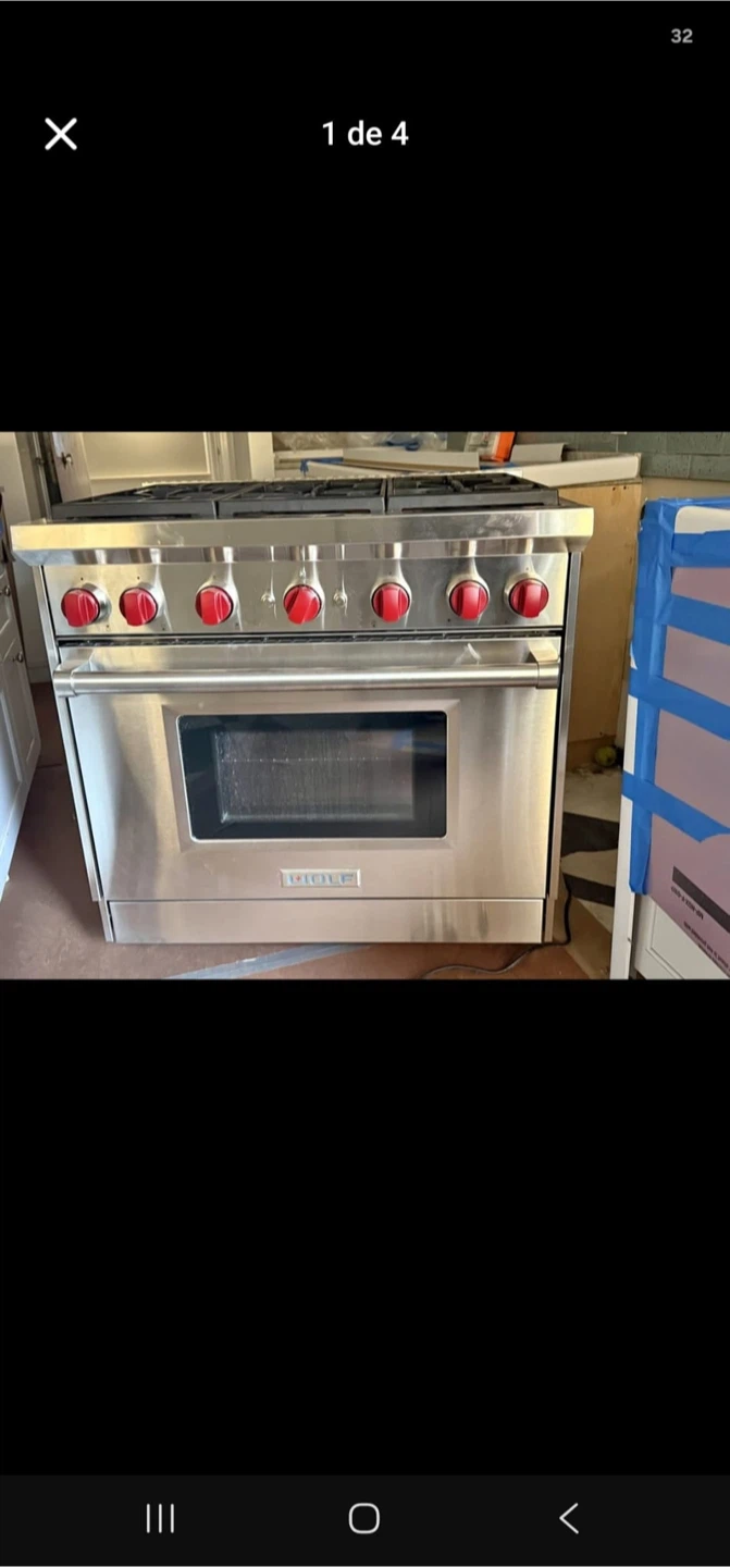 Wolf 36 inch Stainless Steel Gas Range - photo 3
