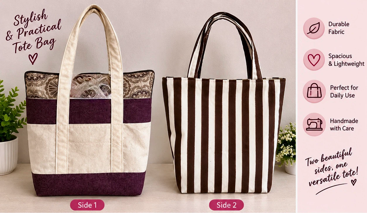 Handmade Reversible Tote Bag