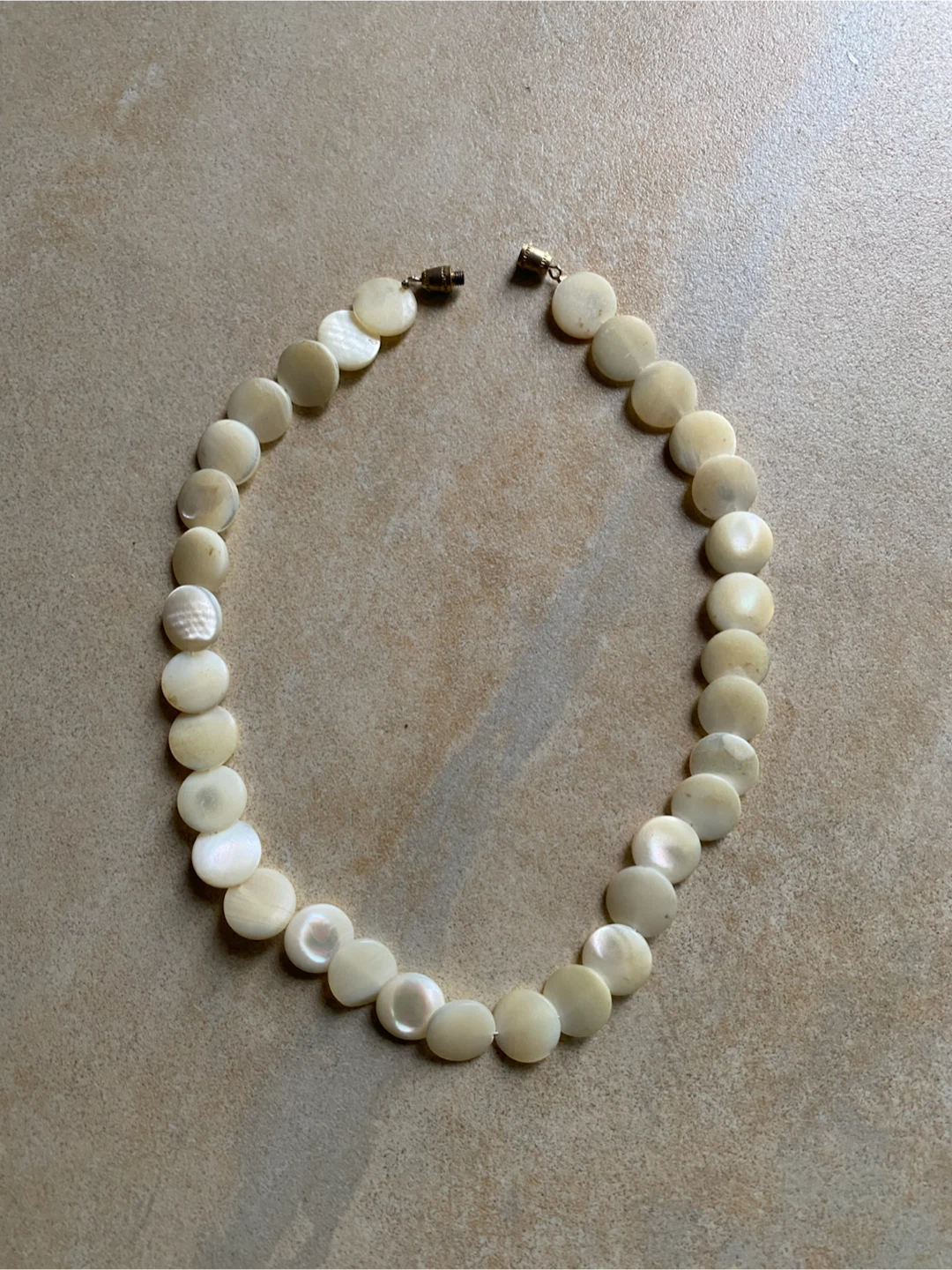 Mother of Pearl Disk Necklace