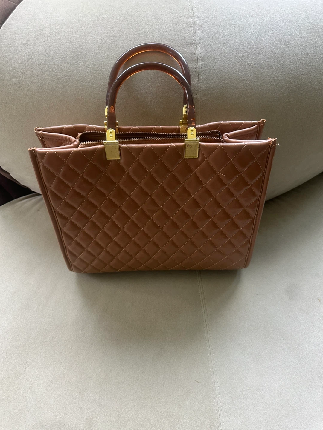 Quilted Brown Handbag - photo 5