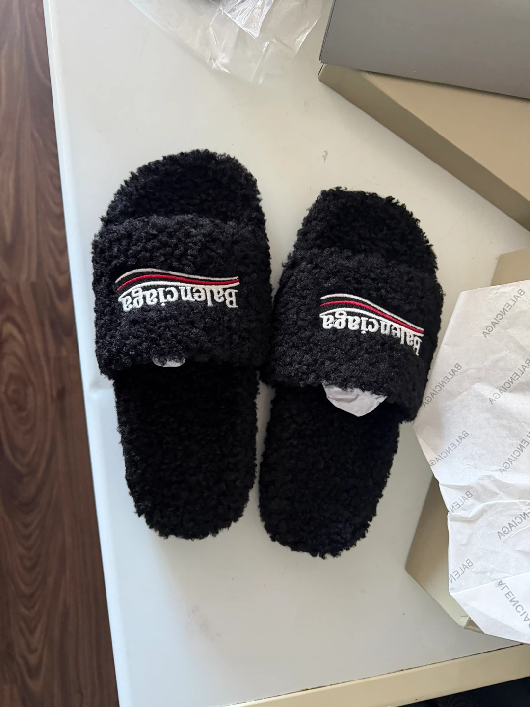 Balenciaga Fur Slides - photo 2