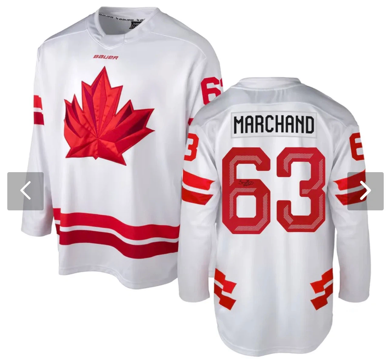 Bauer Team Canada Marchand 63 Hockey Jersey- New- XXL