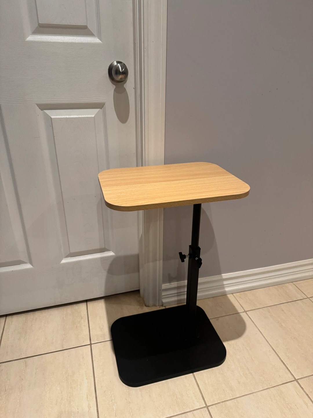 Adjustable height side table