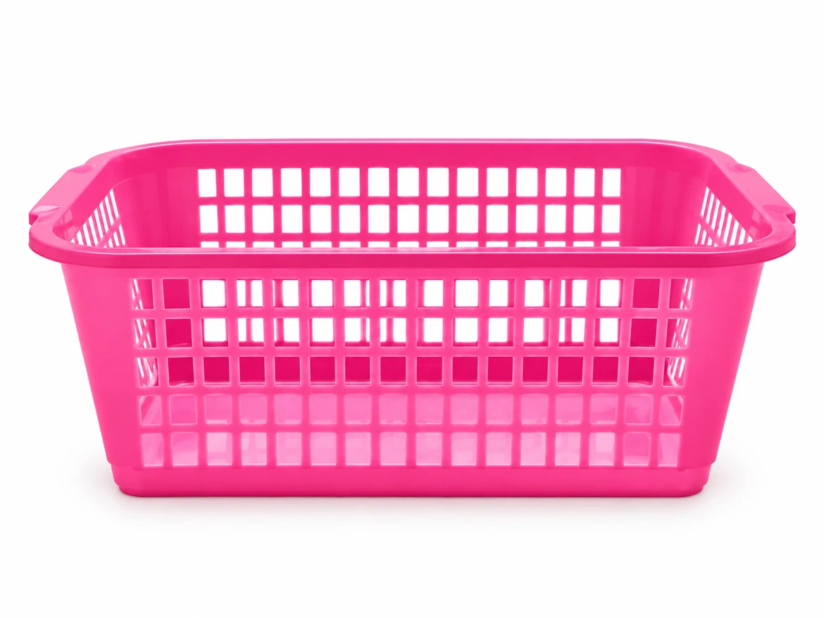 Vintage 90s Deadstock Hot Pink Storage Basket