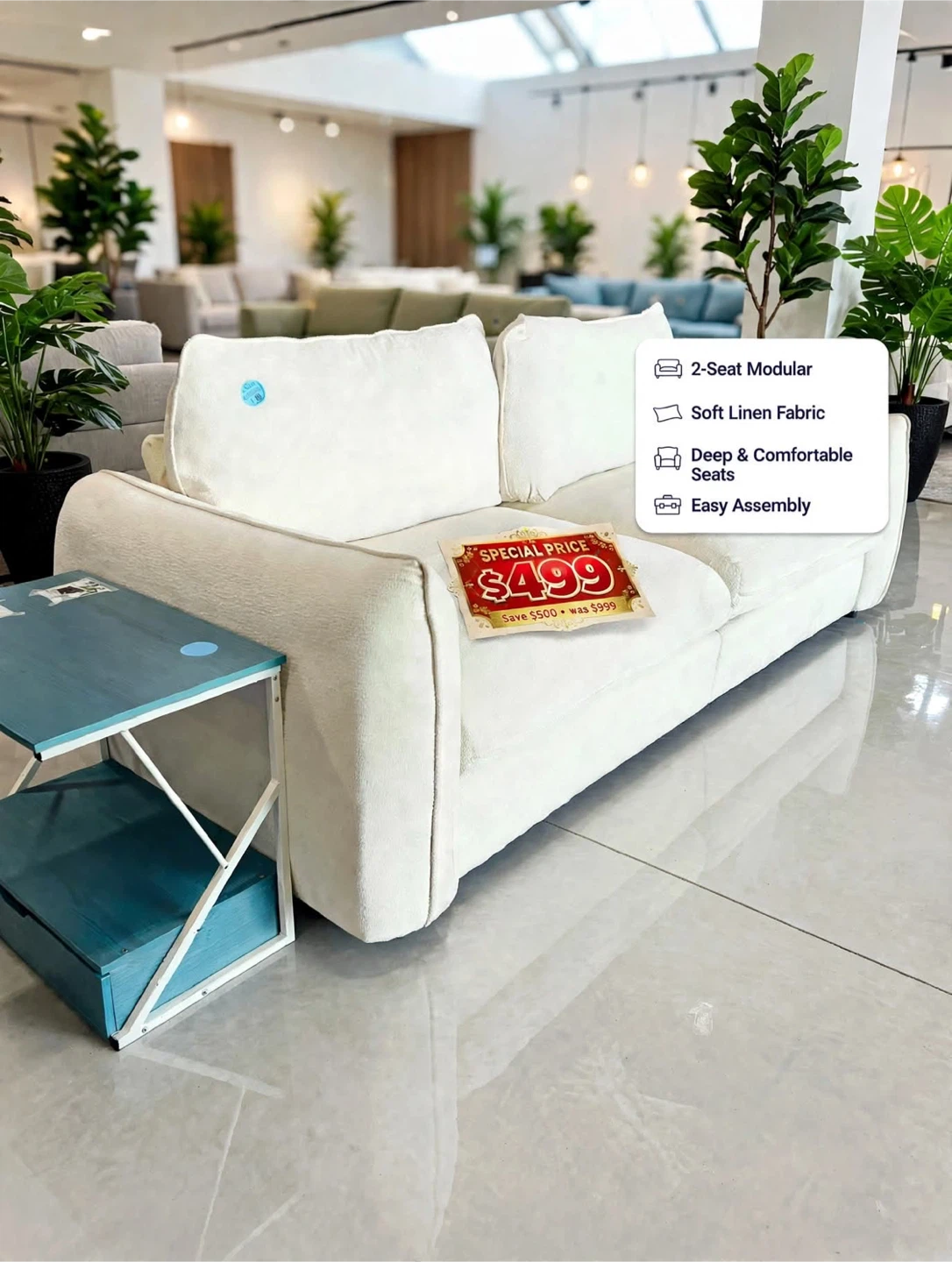 2-Seat Modular Sofa