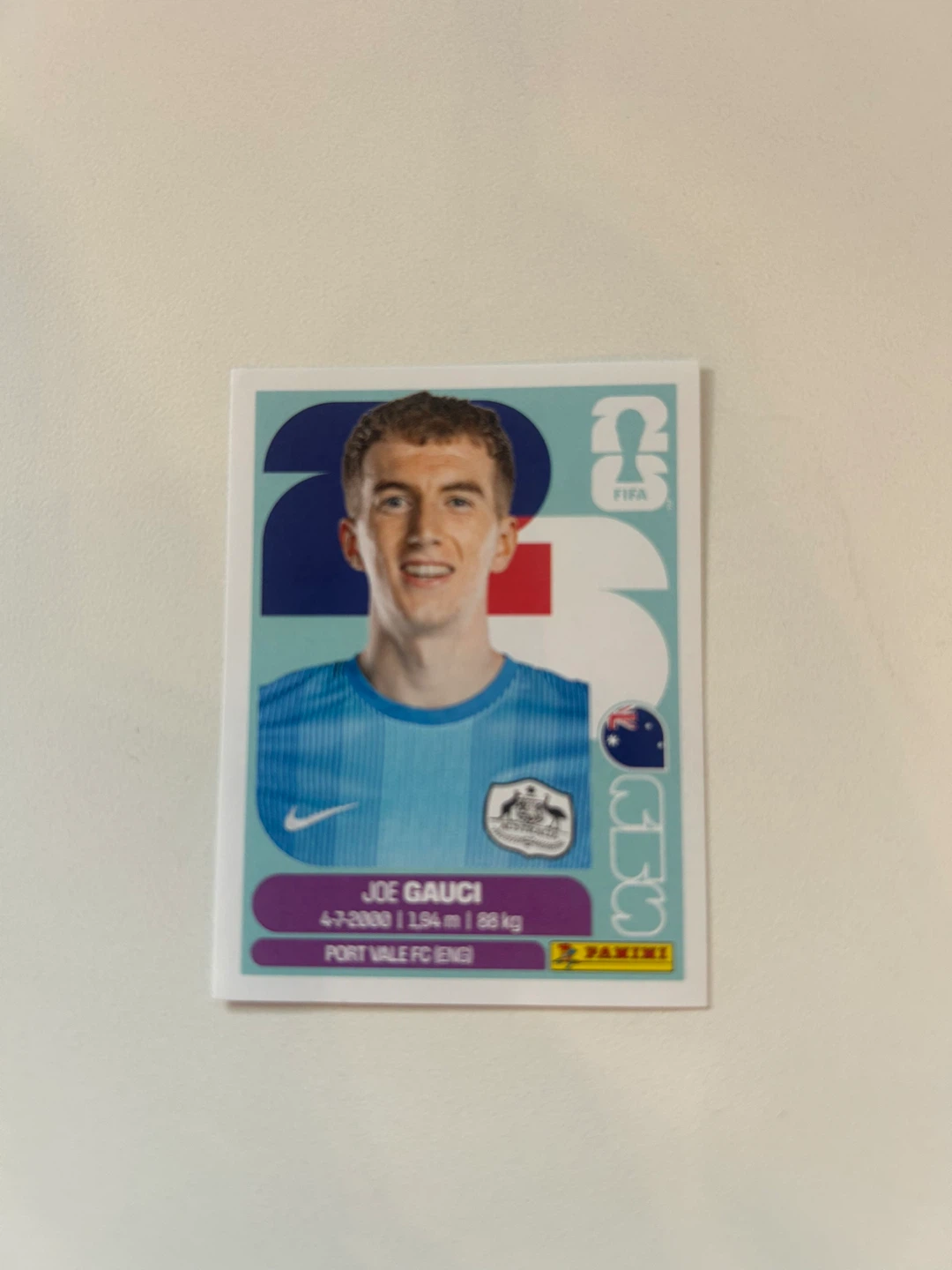 Panini FIFA World Cup 2026 Joe Gauci Trading Card