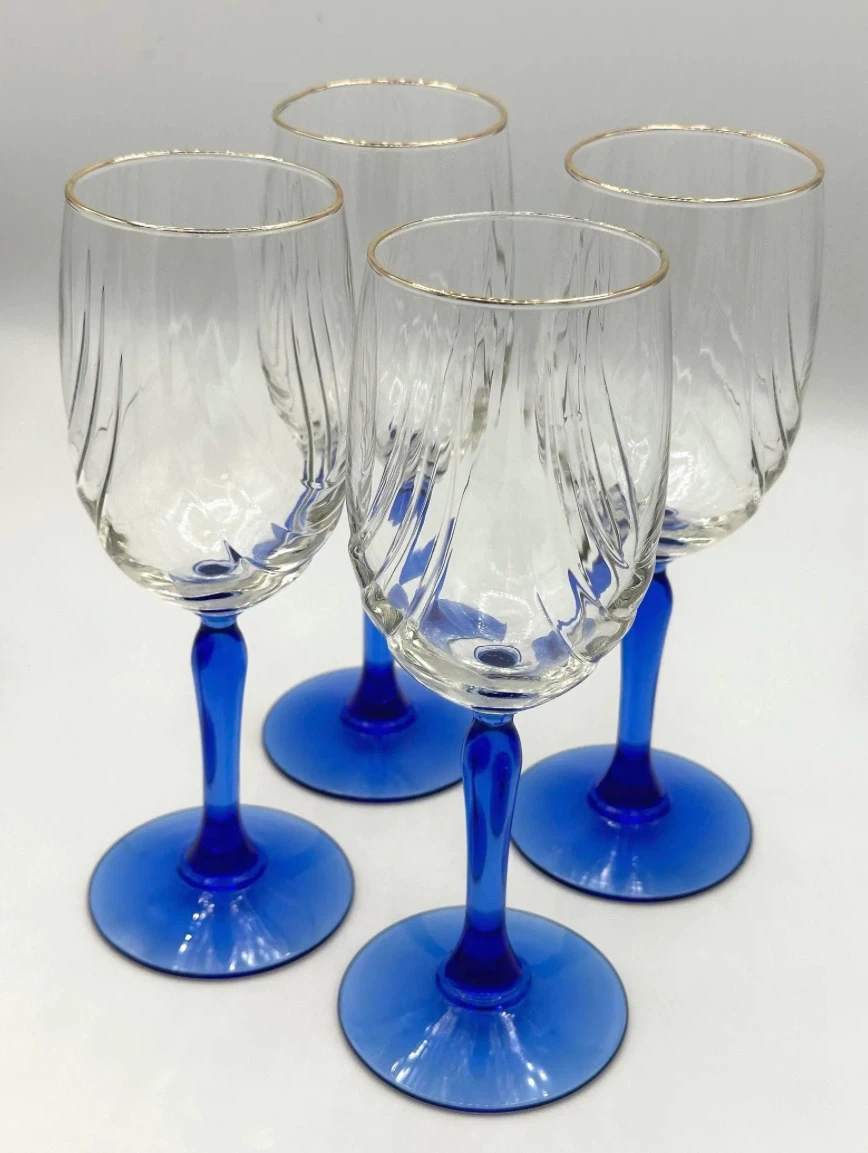 Set of 8 Vintage Lenox Wine Glasses with Gold Rim - photo 3