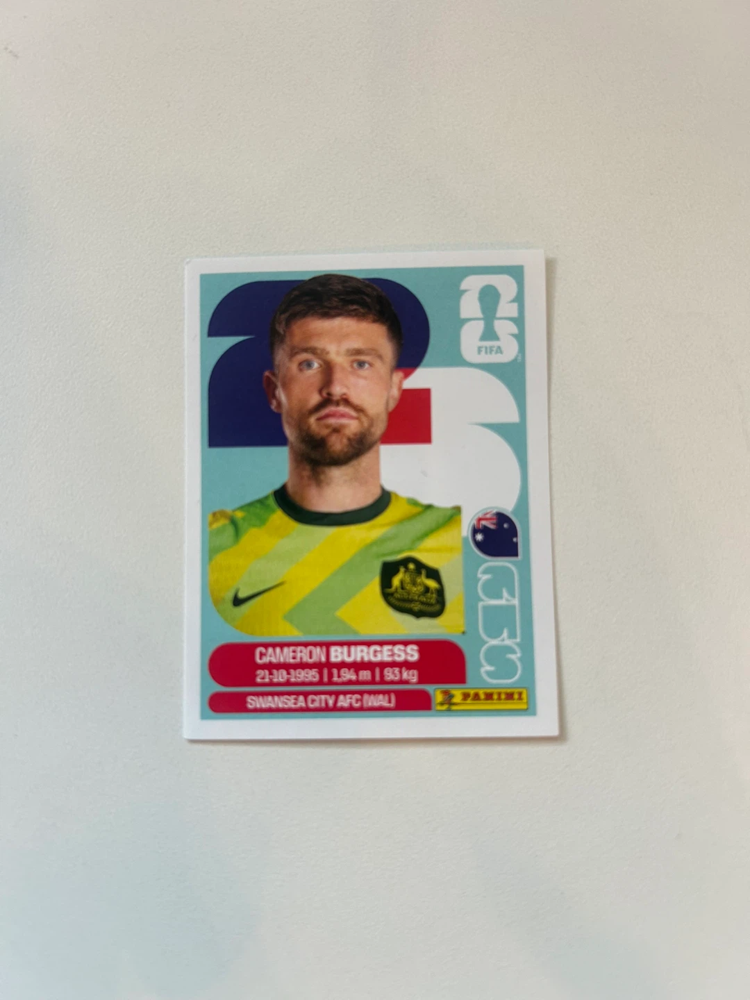 Panini FIFA World Cup 2026 Cameron Burgess Sticker