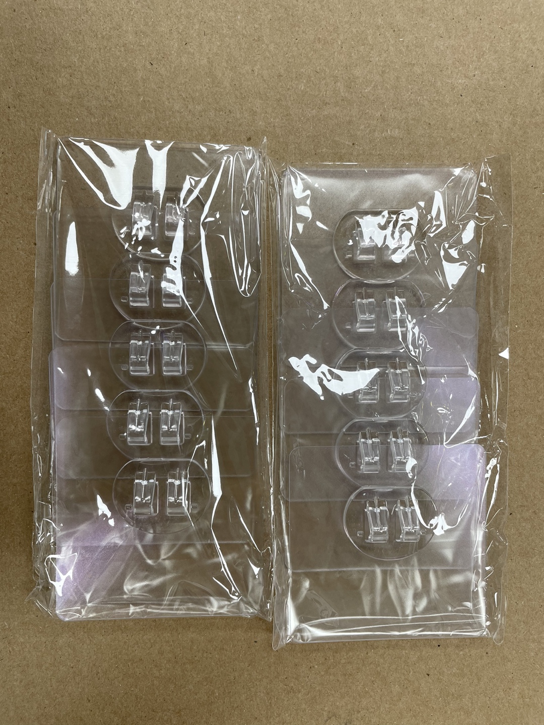 Set of 10 Clear Adhesive Cable Clips