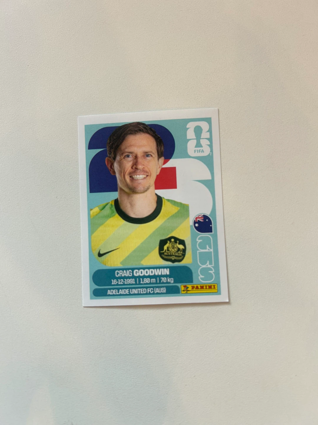 Panini FIFA World Cup 2026 Craig Goodwin Trading Card