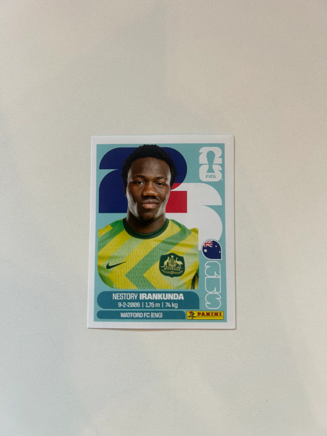 Nestory Irankunda Panini FIFA World Cup 2026 Card
