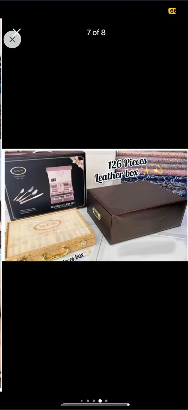MEW 126-Piece Gold Cutlery Set in Leather Box - photo 2