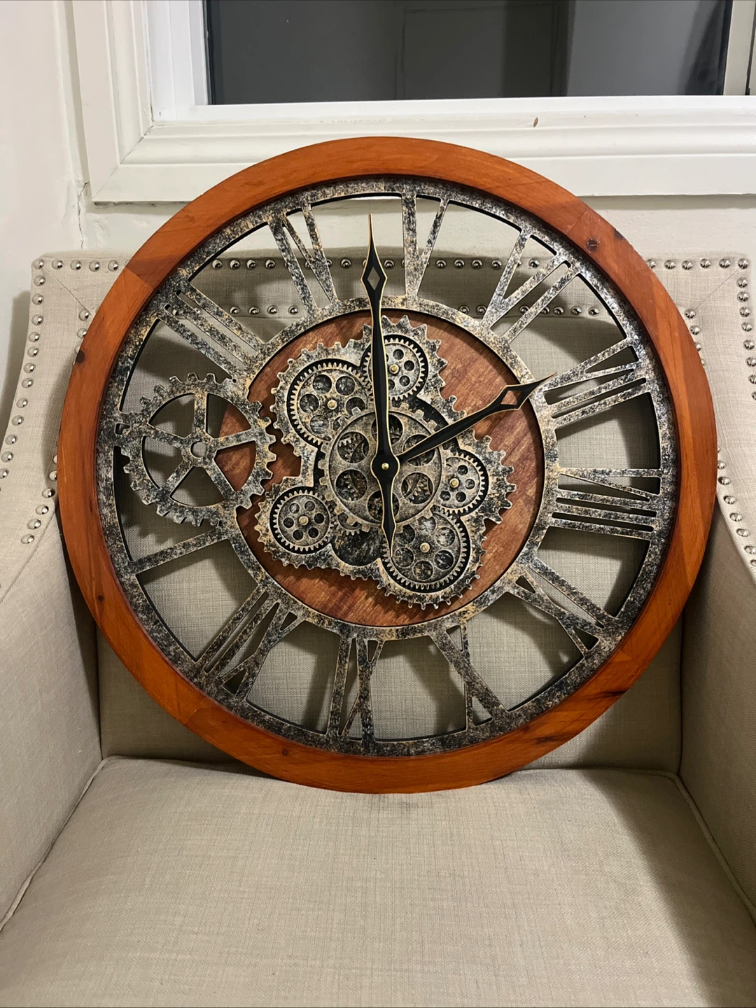 Large Industrial Style Wall Clock - photo 2