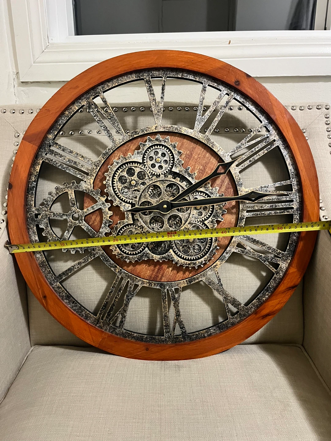 Large Industrial Style Wall Clock - photo 4