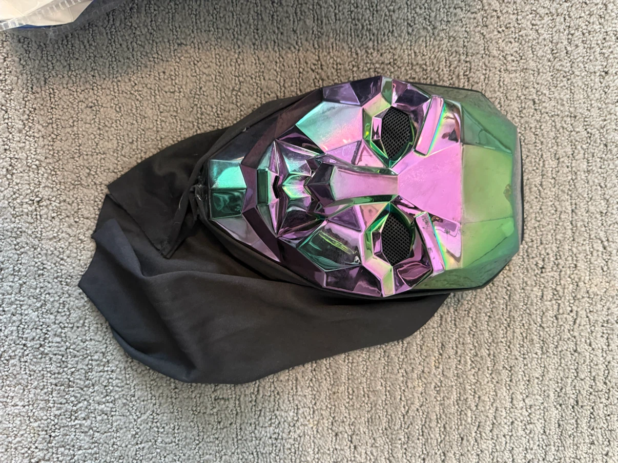 Iridescent Geometric Mask