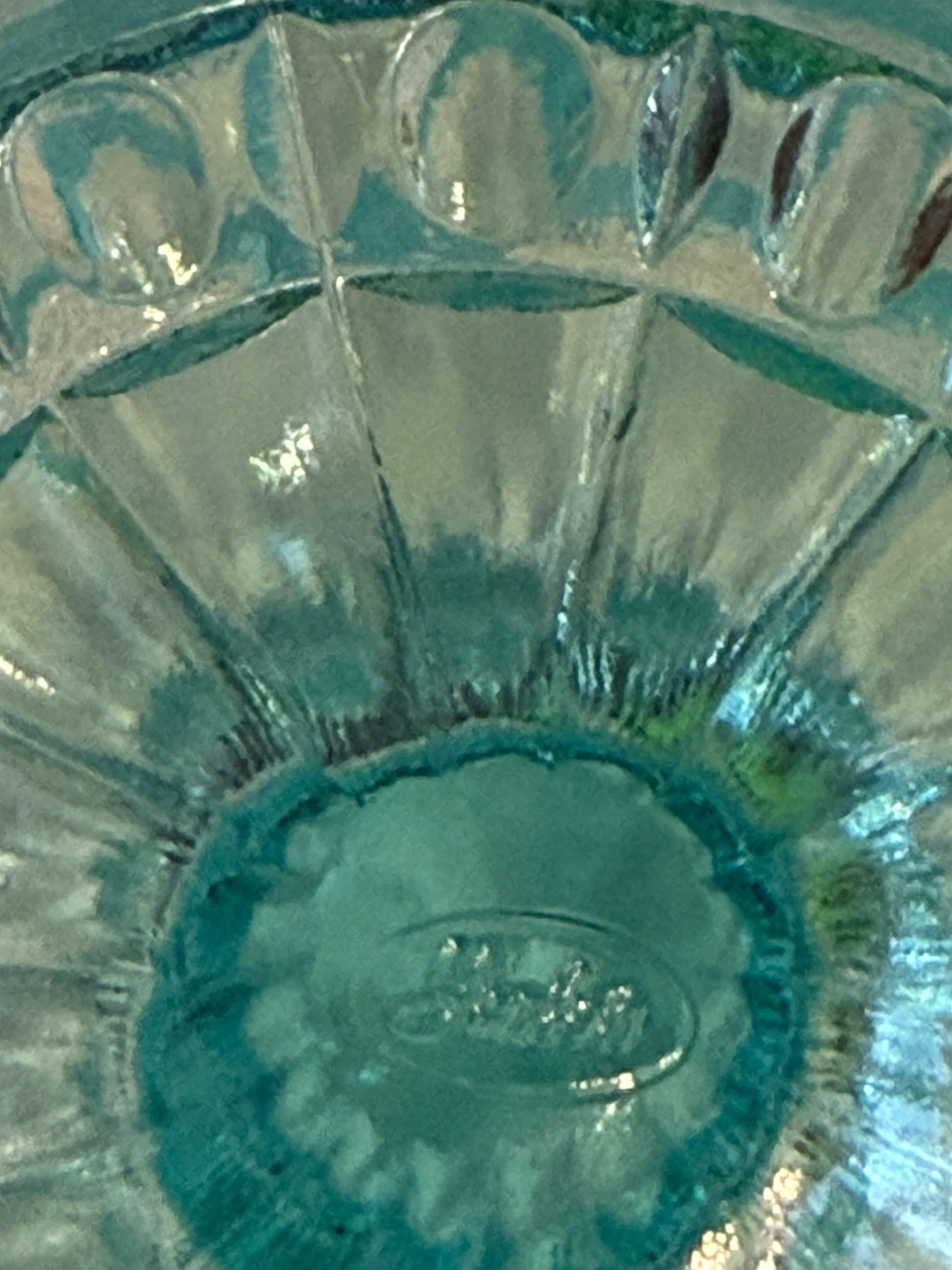 Vintage Anchor Hocking Blue Glass Pedestal Bowl - photo 2