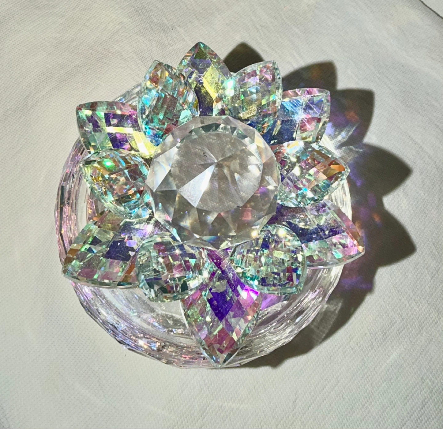 Crystal Flower Decorative Trinket Box