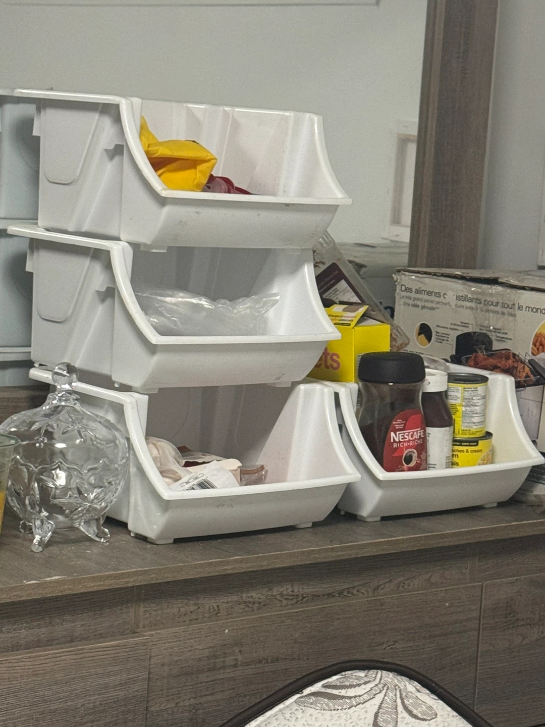 Set of 4 Stackable Storage Bins