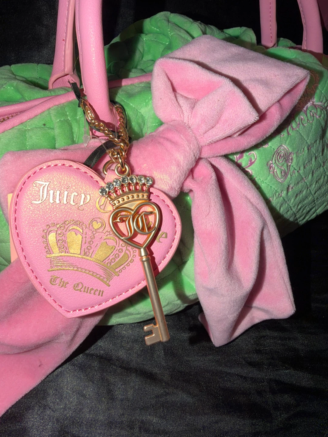 Juicy Couture Green Quilted Velour Bag - photo 2