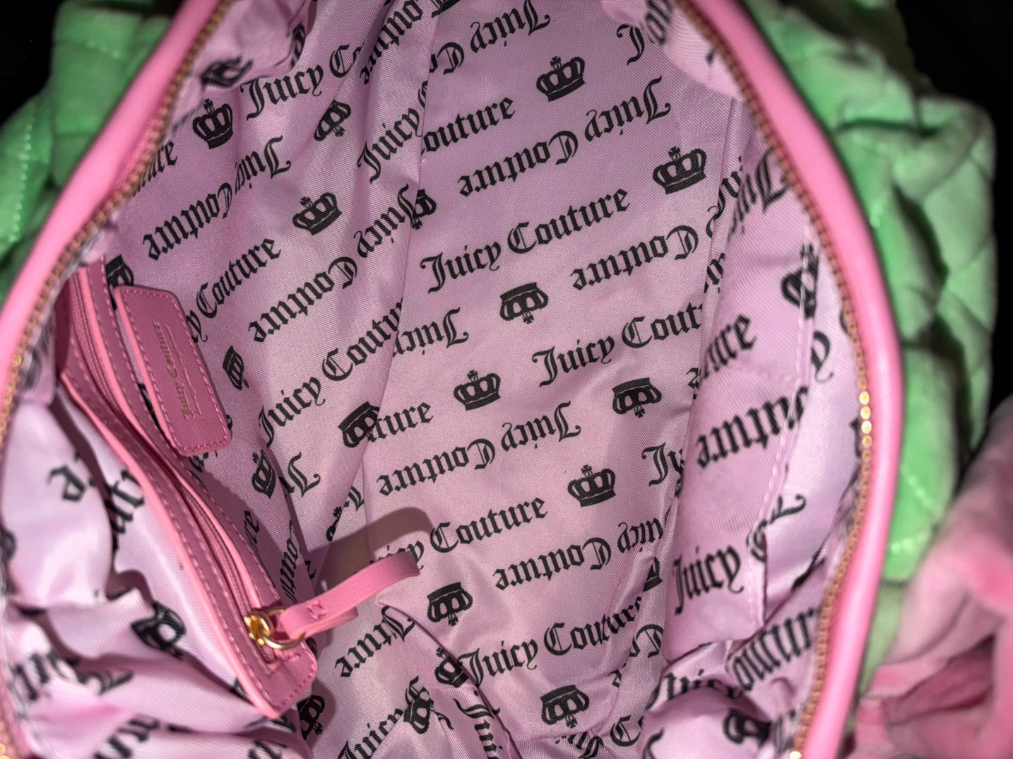 Juicy Couture Green Quilted Velour Bag - photo 3