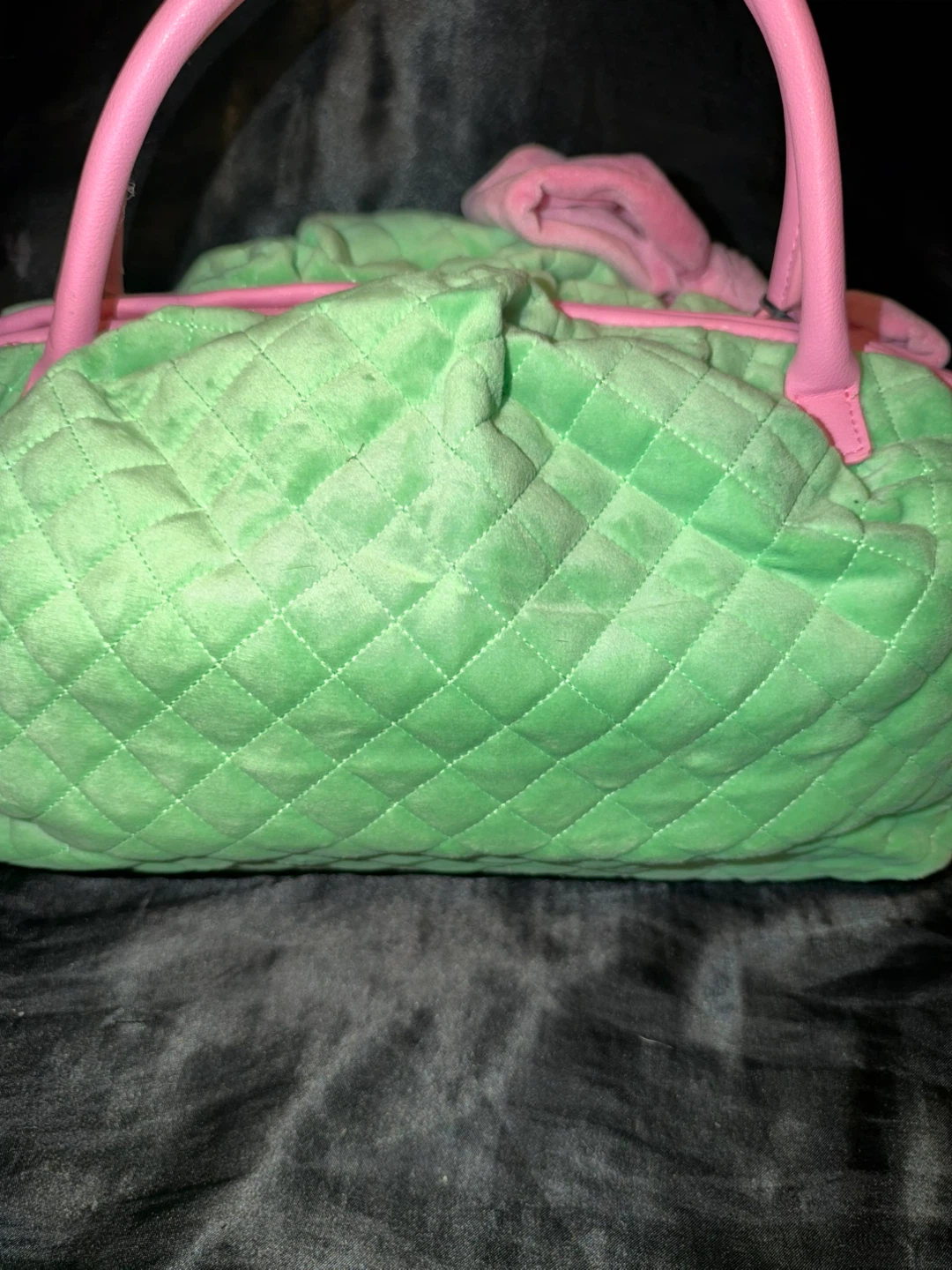 Juicy Couture Green Quilted Velour Bag - photo 4
