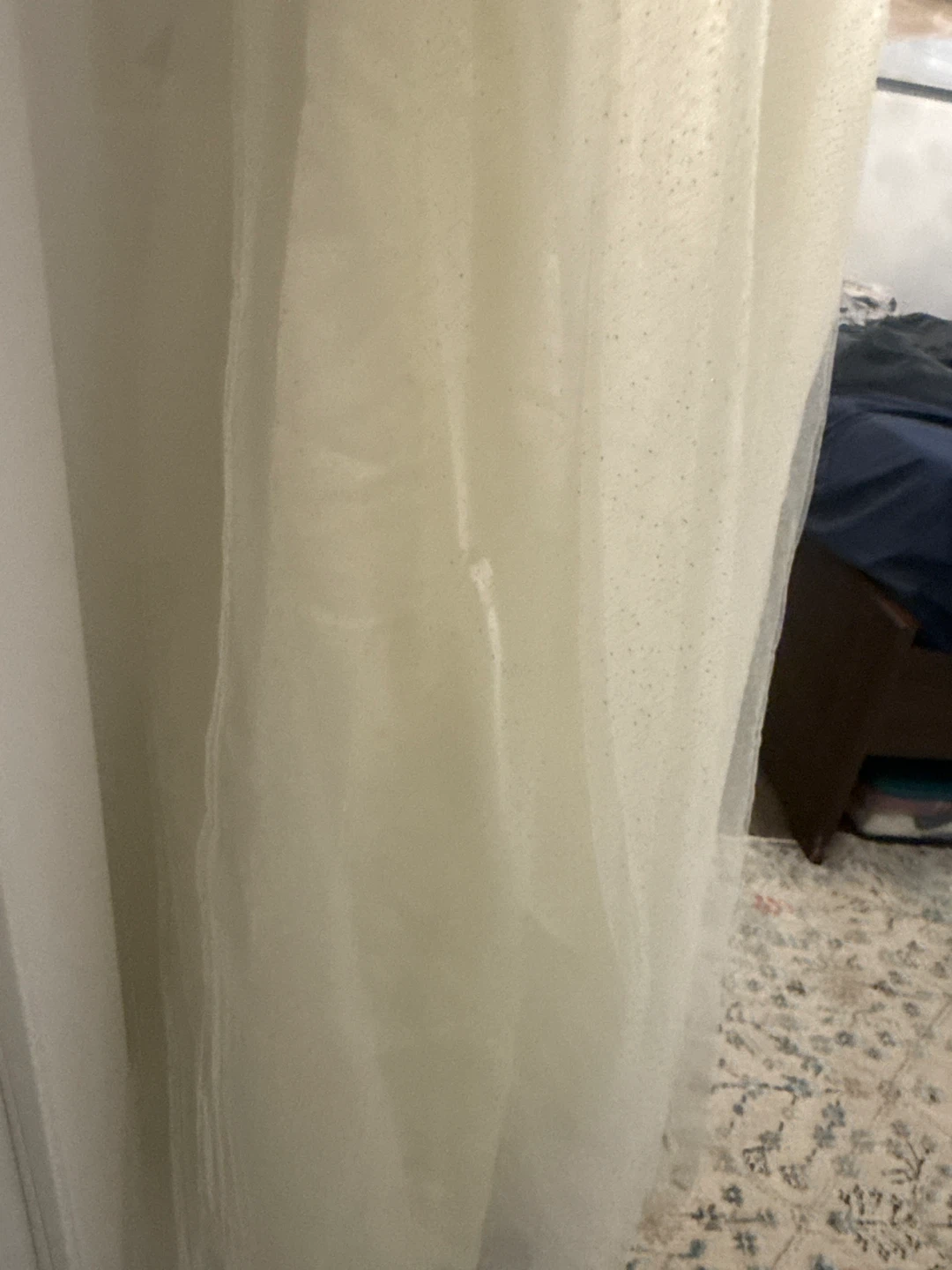 Cream formal dress with glitter tulle - photo 5