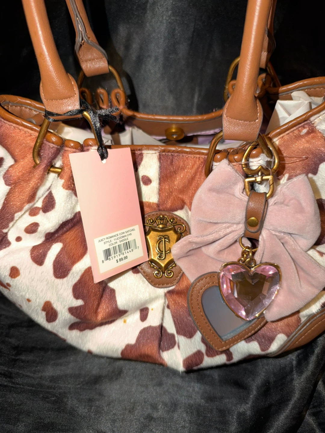 Juicy Couture Romance Cow Print Satchel