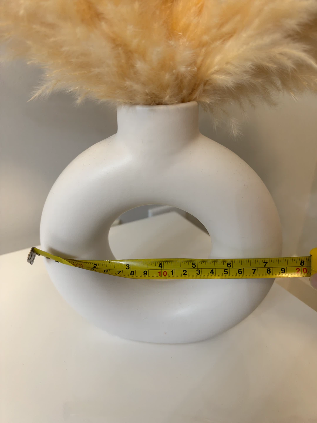 Vase and pampas grass $15 - photo 2