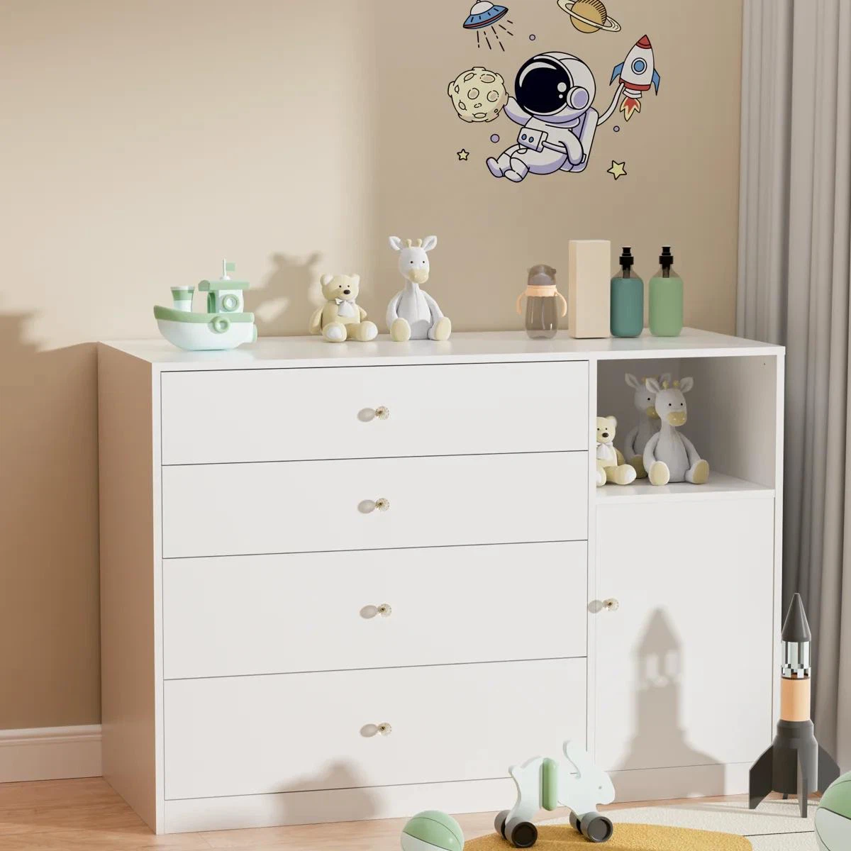 White Nursery Changing Table Dresser - photo 2