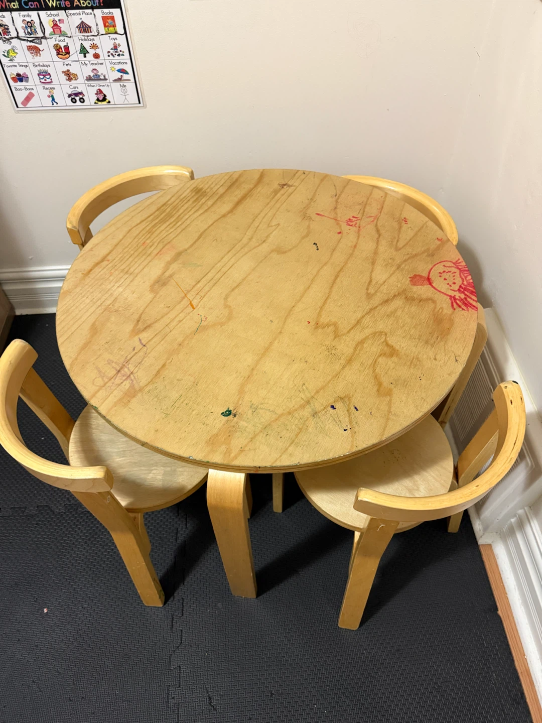 Costzon 5-Piece Kids Round Table and Chair Set - photo 2