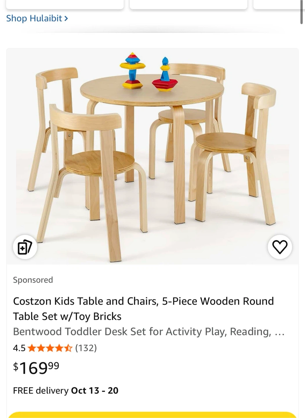 Costzon 5-Piece Kids Round Table and Chair Set - photo 3