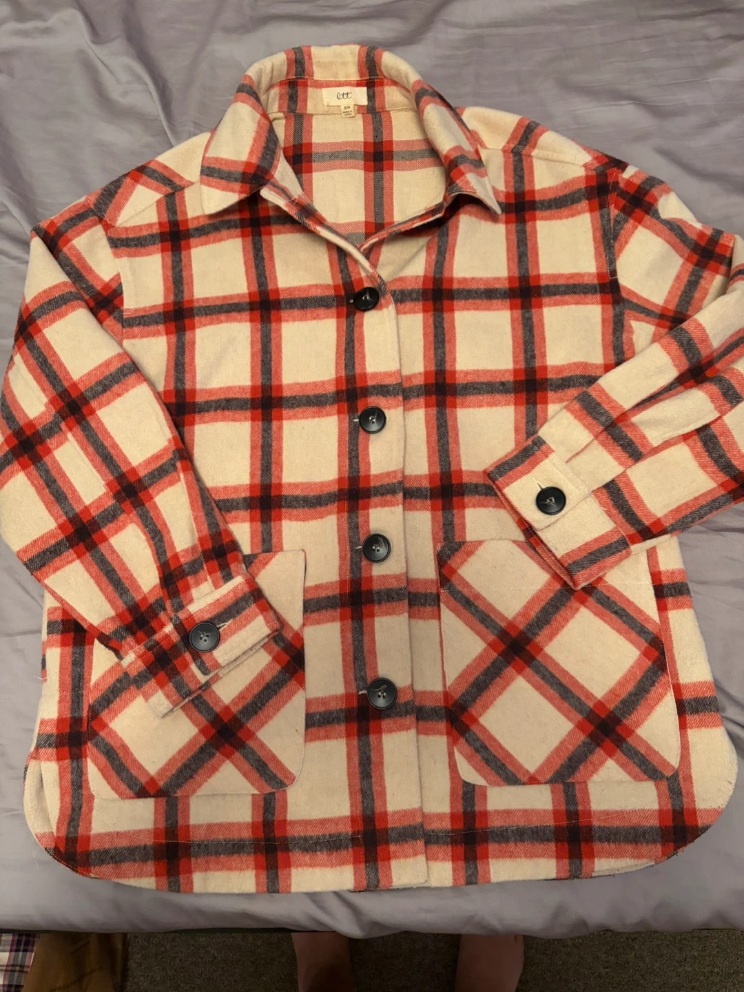 OTT Plaid Button-Up Shacket