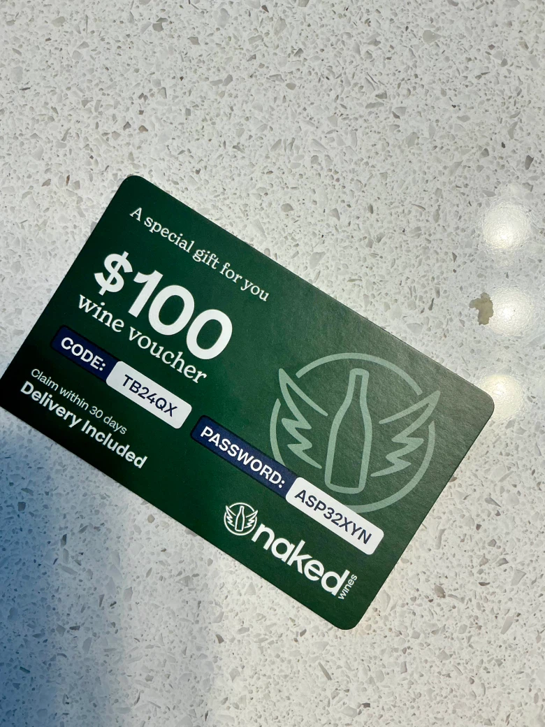 Naked Wines $100 Gift Voucher