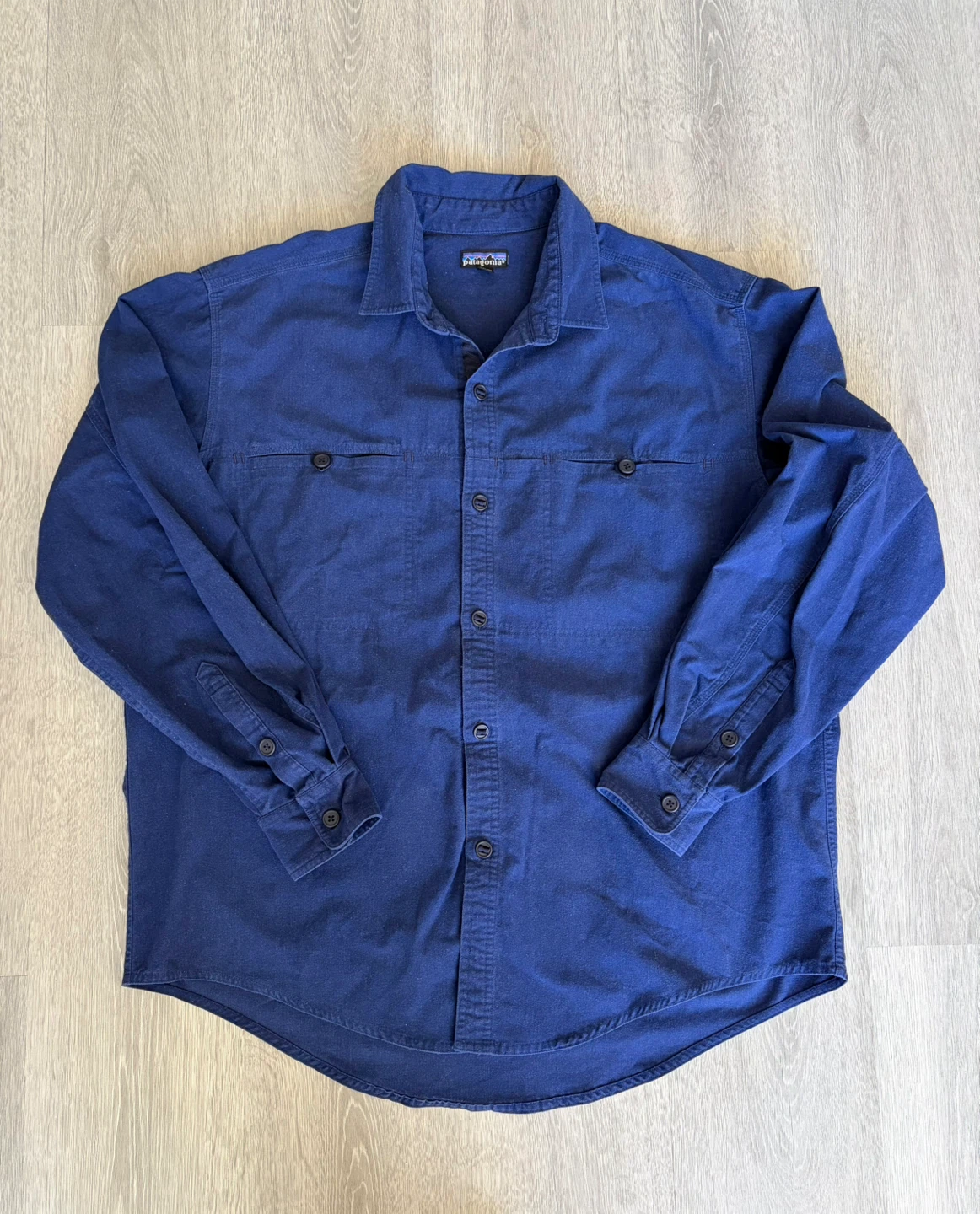 Patagonia Vintage 1980s Blue Long Sleeve Shirt